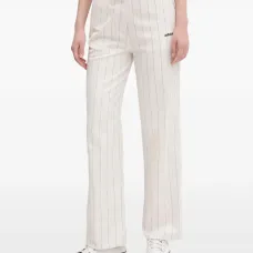 Брюки в тонкую полоску