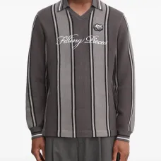 Свитер с V-образным вырезом и полосками