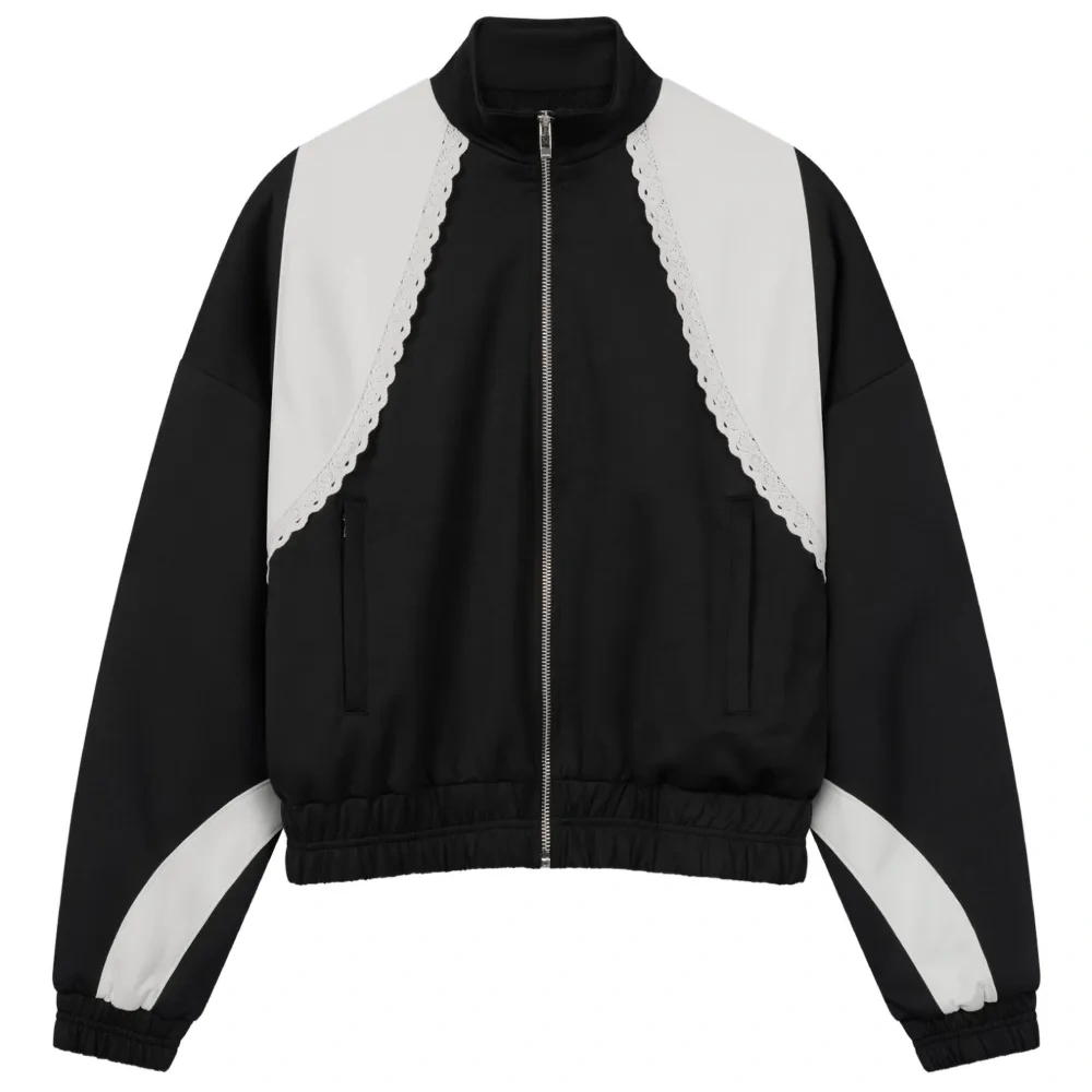 Спортивная куртка с контрастными рукавами