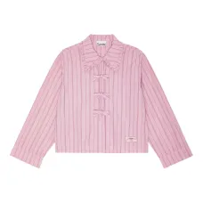 Хлопковая блузка в полоску