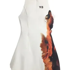 Платье мини с абстрактным принтом