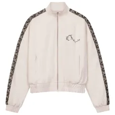 Спортивная куртка с кружевными вставками и вышивкой