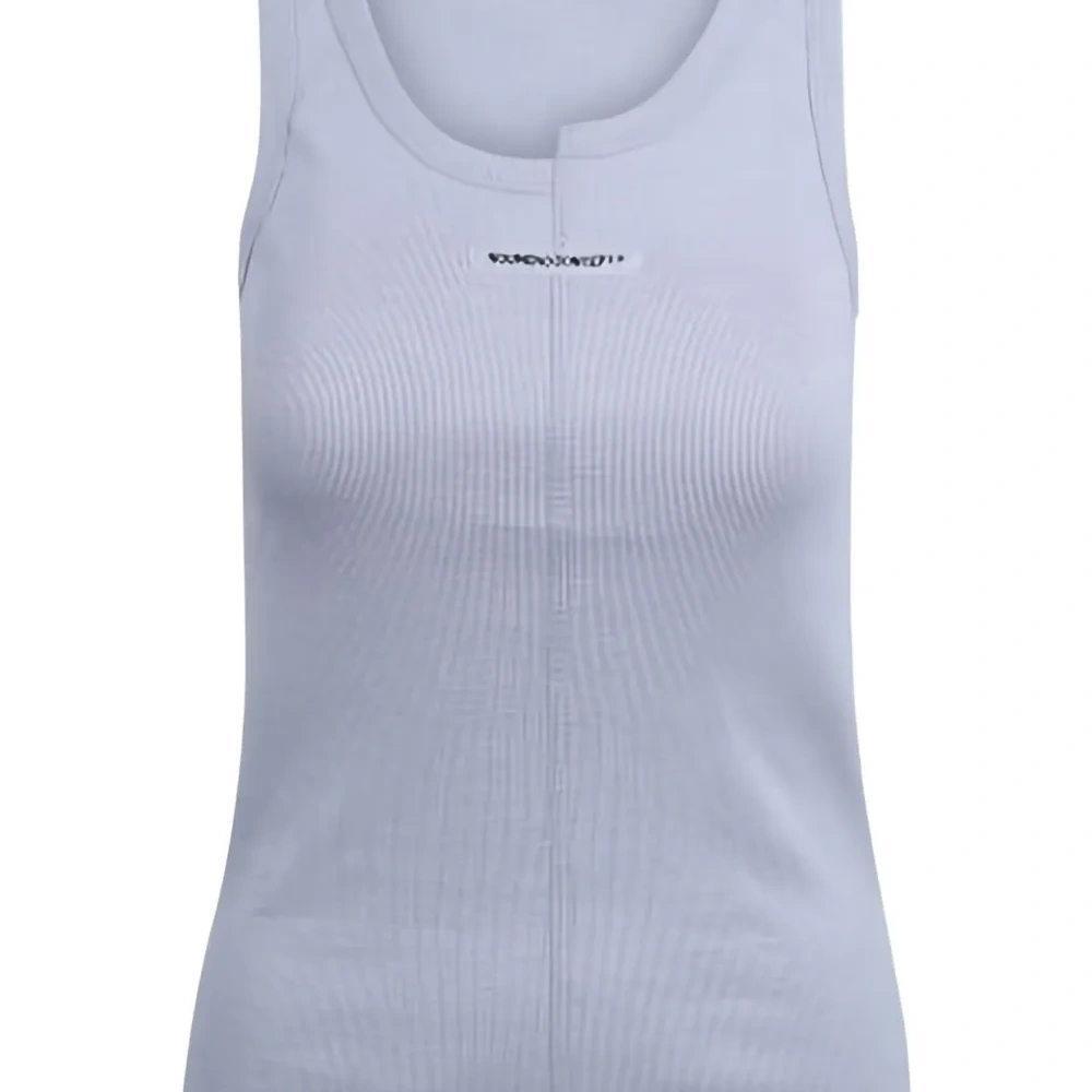 Трикотажная майка в рубчик