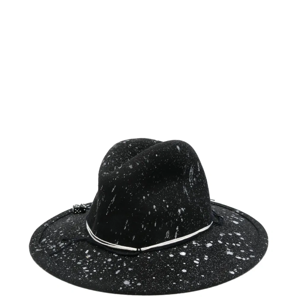 Федора с принтом в стиле "разбрызганная краска"