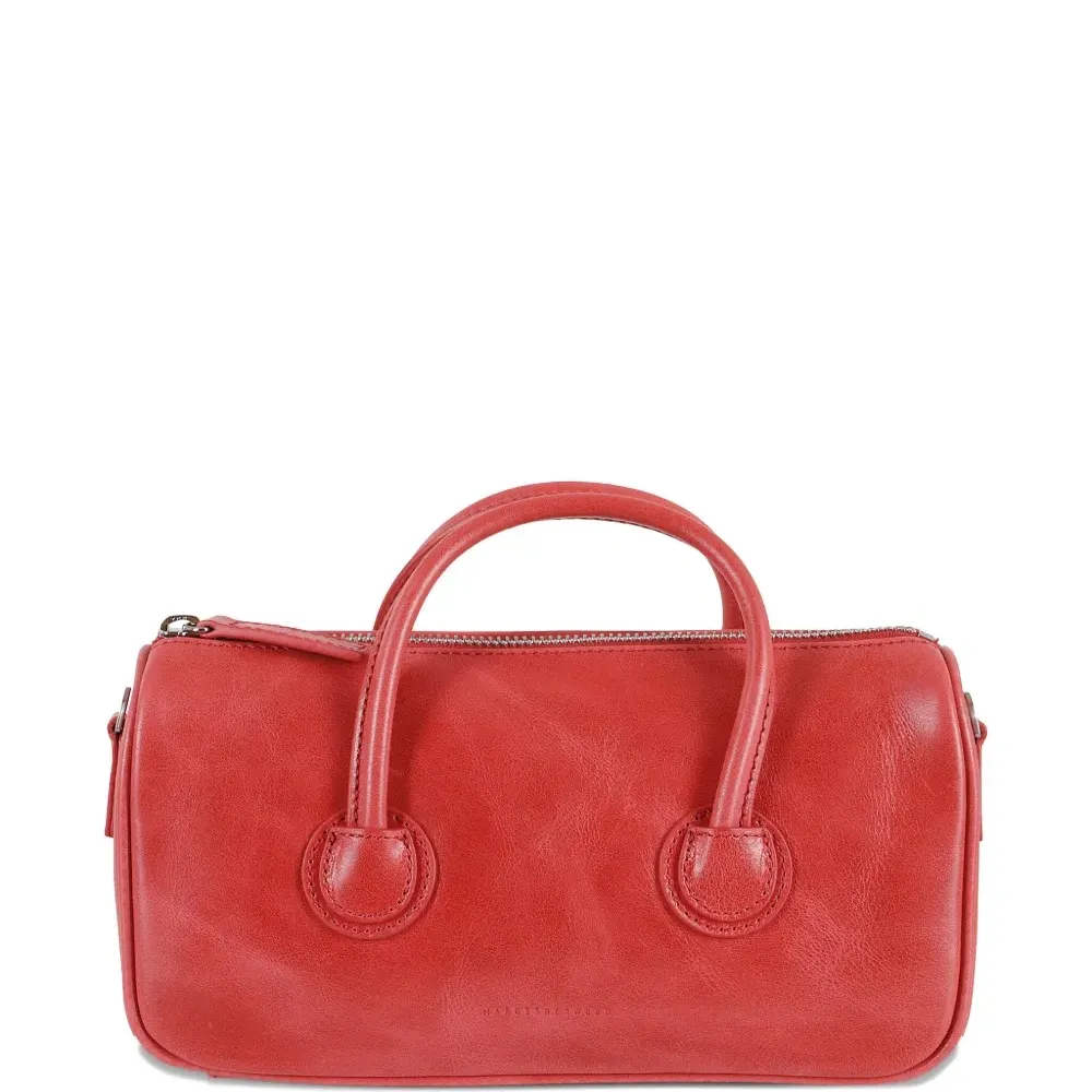 Кожаная цилиндрическая сумка-тоут