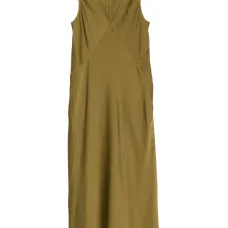 Атласное платье миди