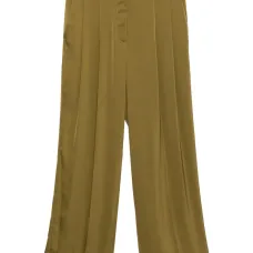 Атласные брюки широкого кроя