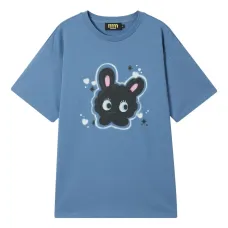 Хлопковая футболка с принтом кролика Хлопковая футболка с принтом кролика