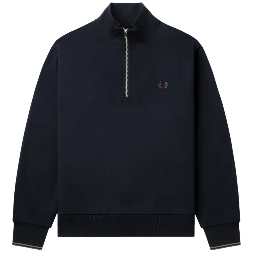 Хлопковый свитшот на молнии до половины