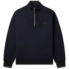 Хлопковый свитшот на молнии до половины