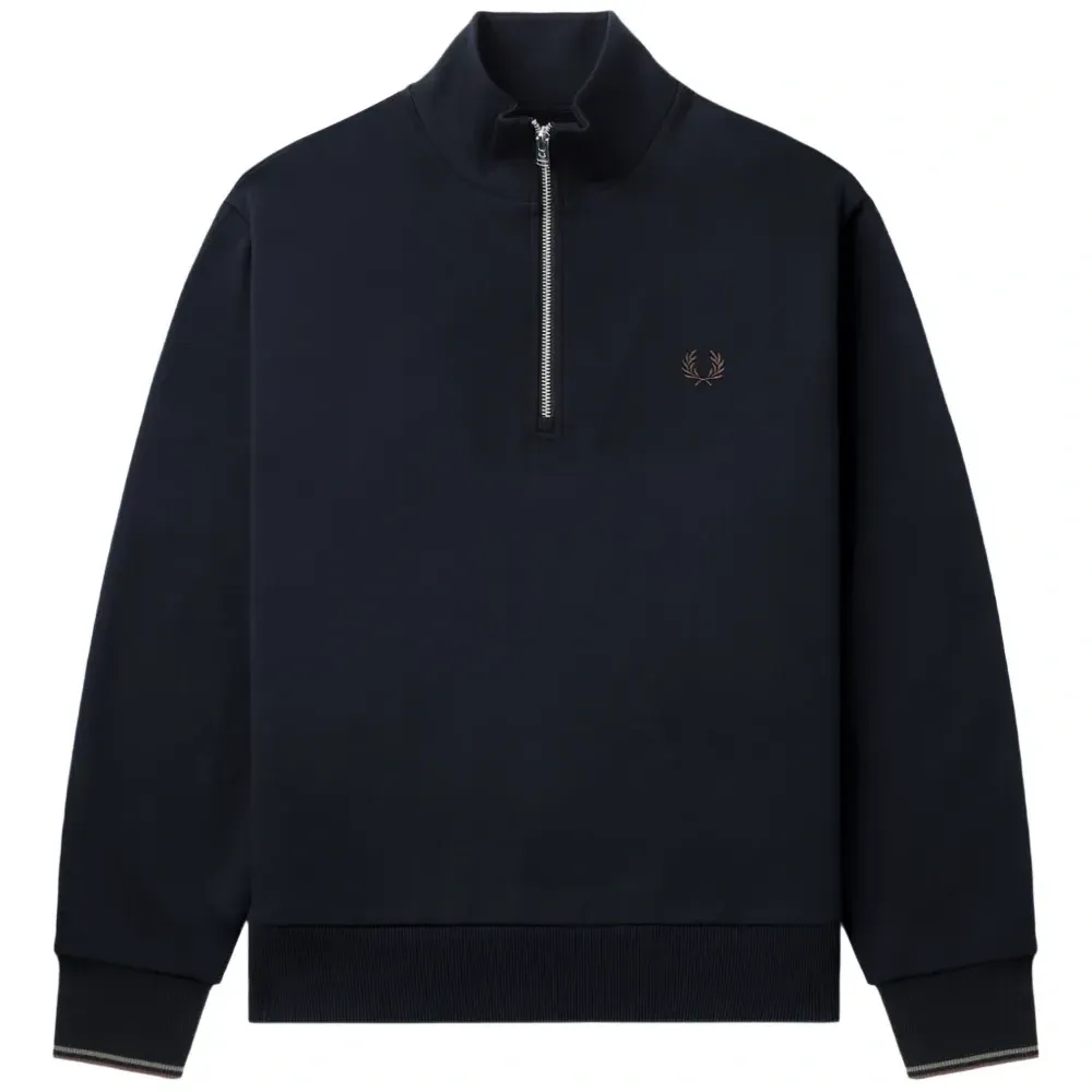 Хлопковый свитшот на молнии до половины