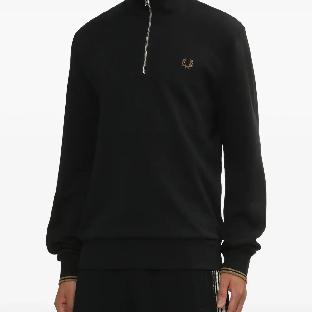 Хлопковый свитшот на молнии до половины