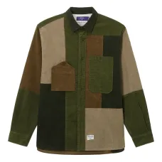 Рубашка из вельвета в технике пэчворк