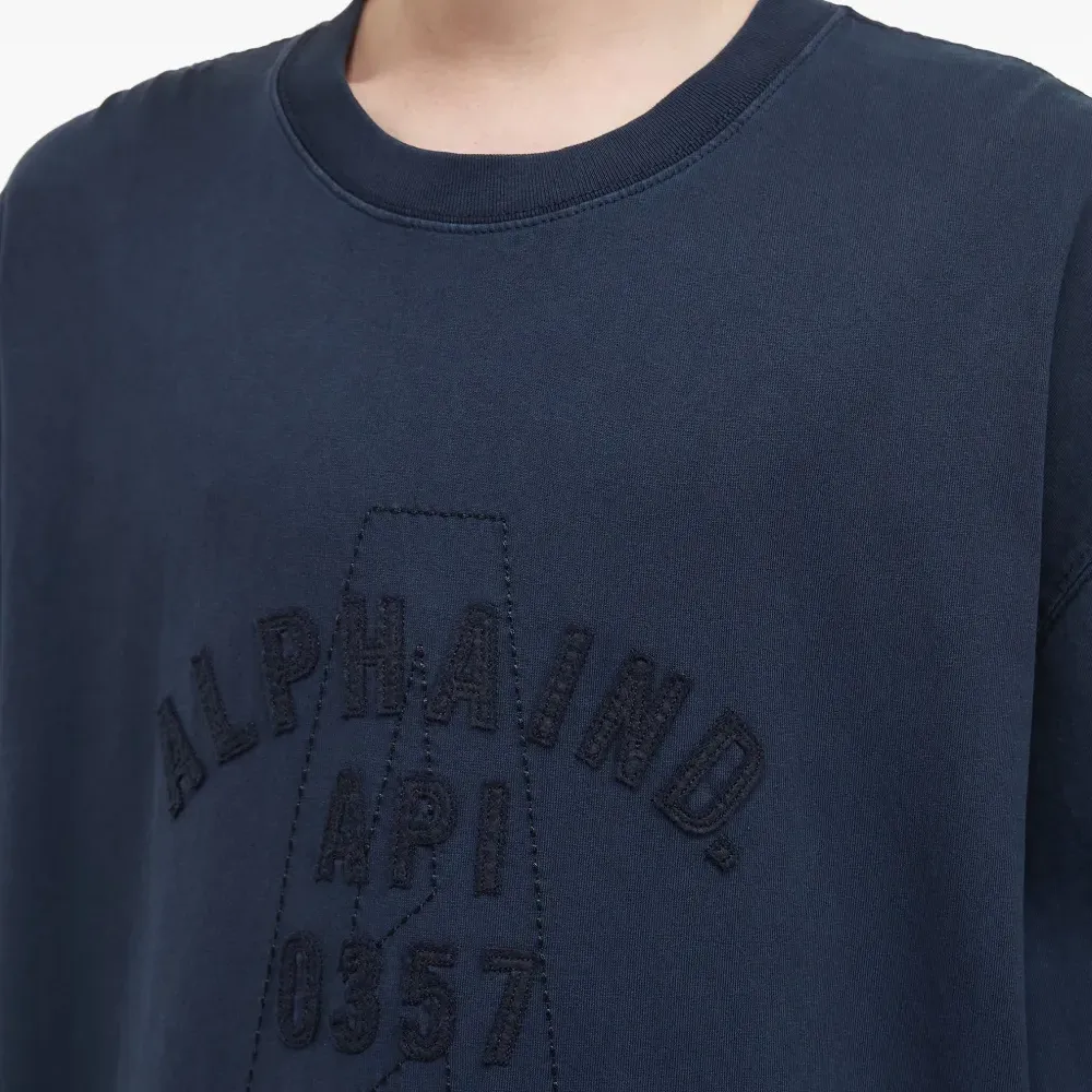 Хлопковая футболка с вышитым логотипом