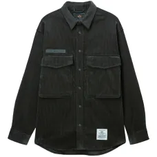 Рубашка из вельвета с накладными карманами