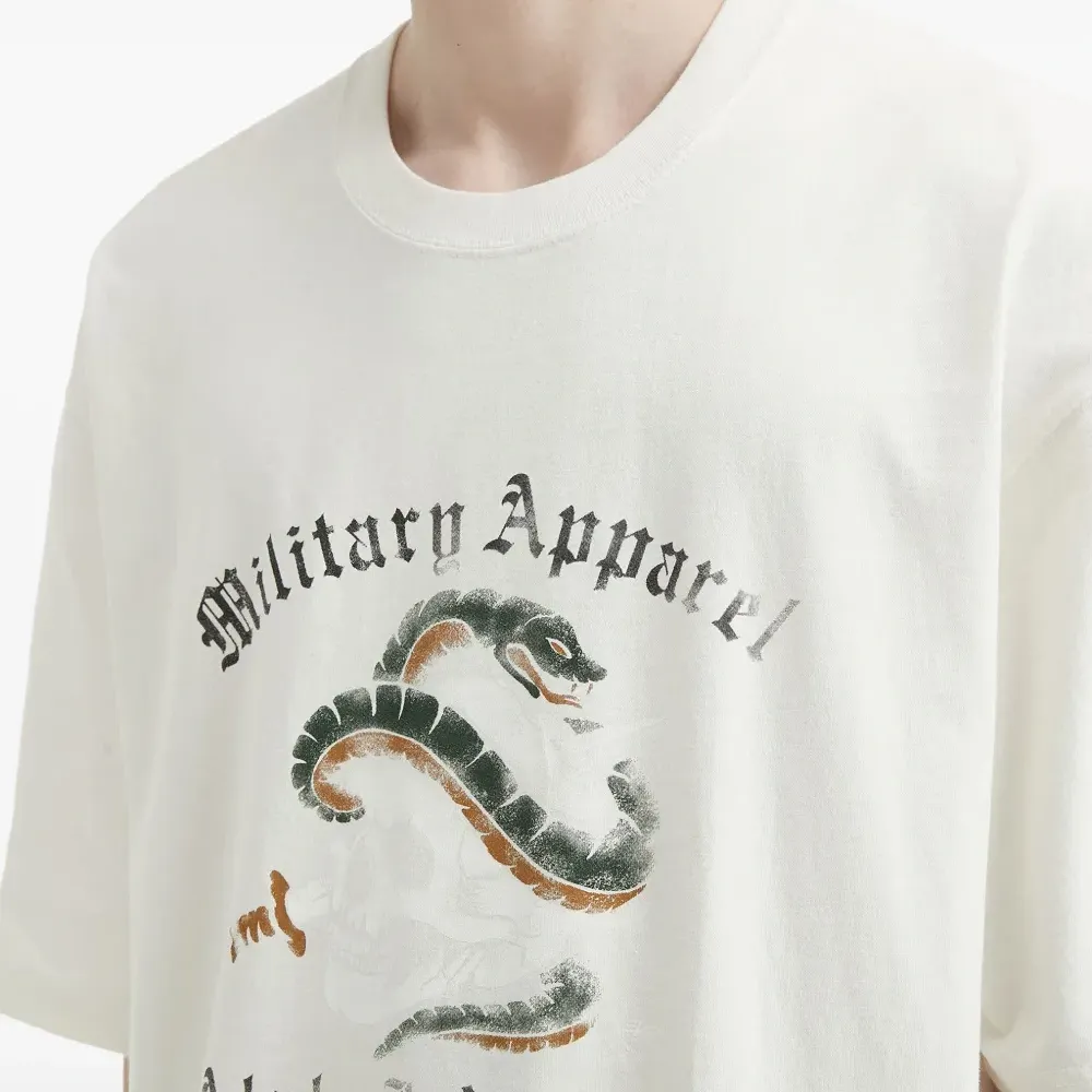 Хлопковая футболка с принтом в виде змеи