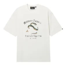 Хлопковая футболка с принтом в виде змеи