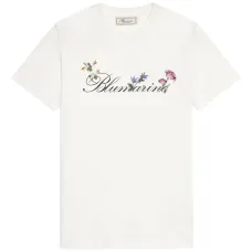 Футболка с цветочной вышивкой