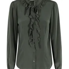 Шелковая блузка с оборками Шелковая блузка с оборками