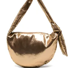 Сумка на плечо с металлическим эффектом и узлом