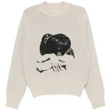 Джемпер с круглым вырезом и жаккардовым узором Джемпер с круглым вырезом и жаккардовым узором