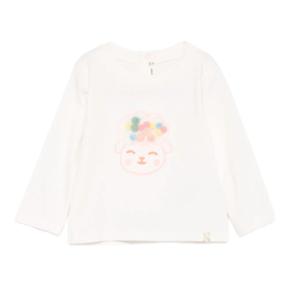 Топ с длинными рукавами и аппликацией