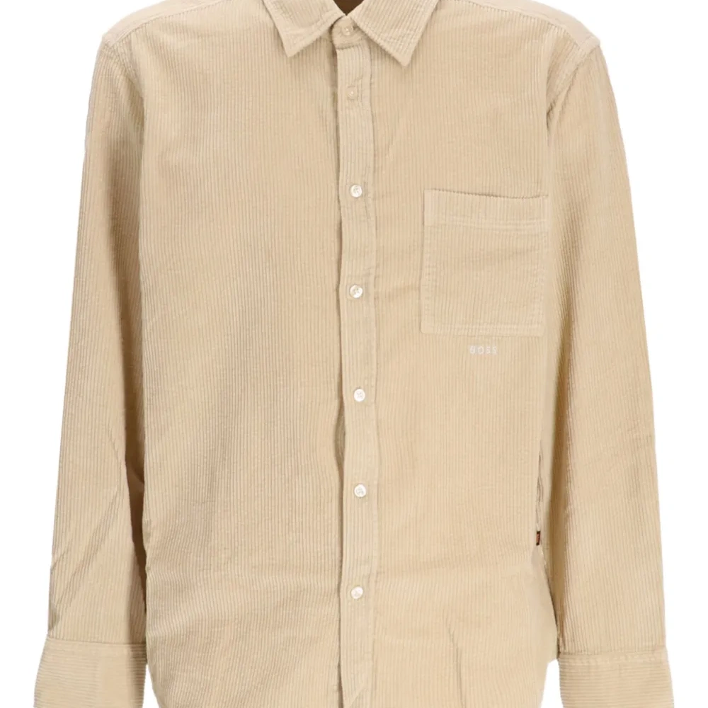 Вельветовая рубашка с карманом