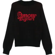 Хлопковый свитер с интарсией-логотипом Хлопковый свитер с интарсией-логотипом