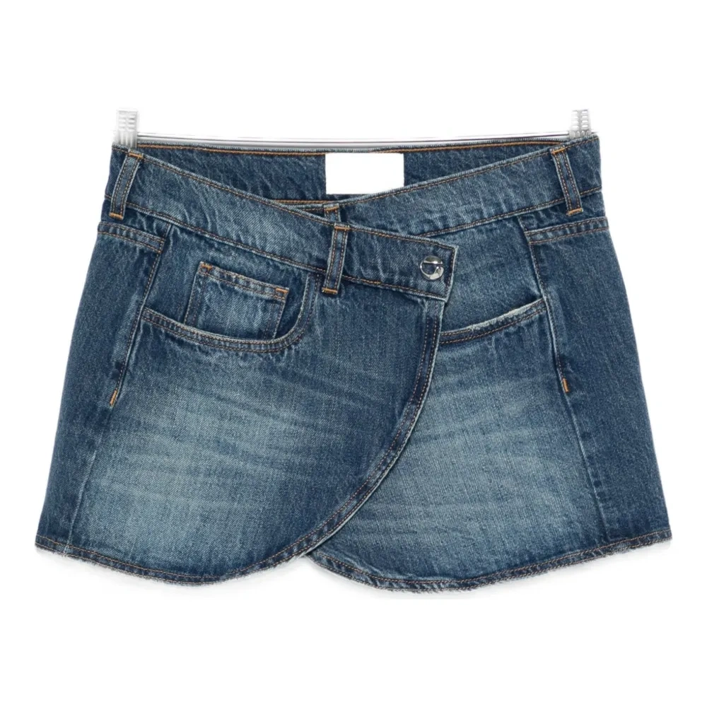 Джинсовая юбка с запахом