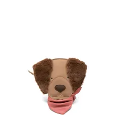 Рюкзак с отделкой из меха и мордочкой собаки