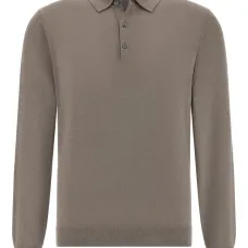 Шерстяной свитер с воротником поло