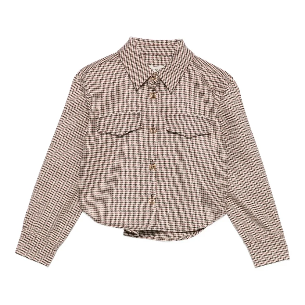 Рубашка в узор "гусиная лапка"