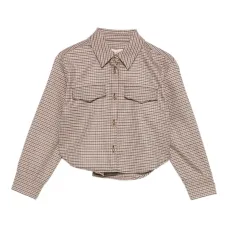 Рубашка в узор "гусиная лапка"