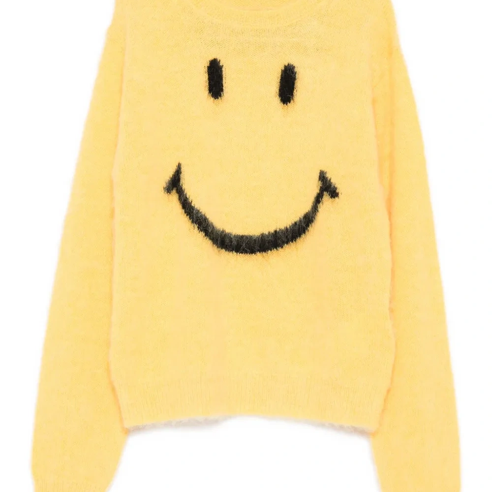 Свитер из мохера с изображением смайлика