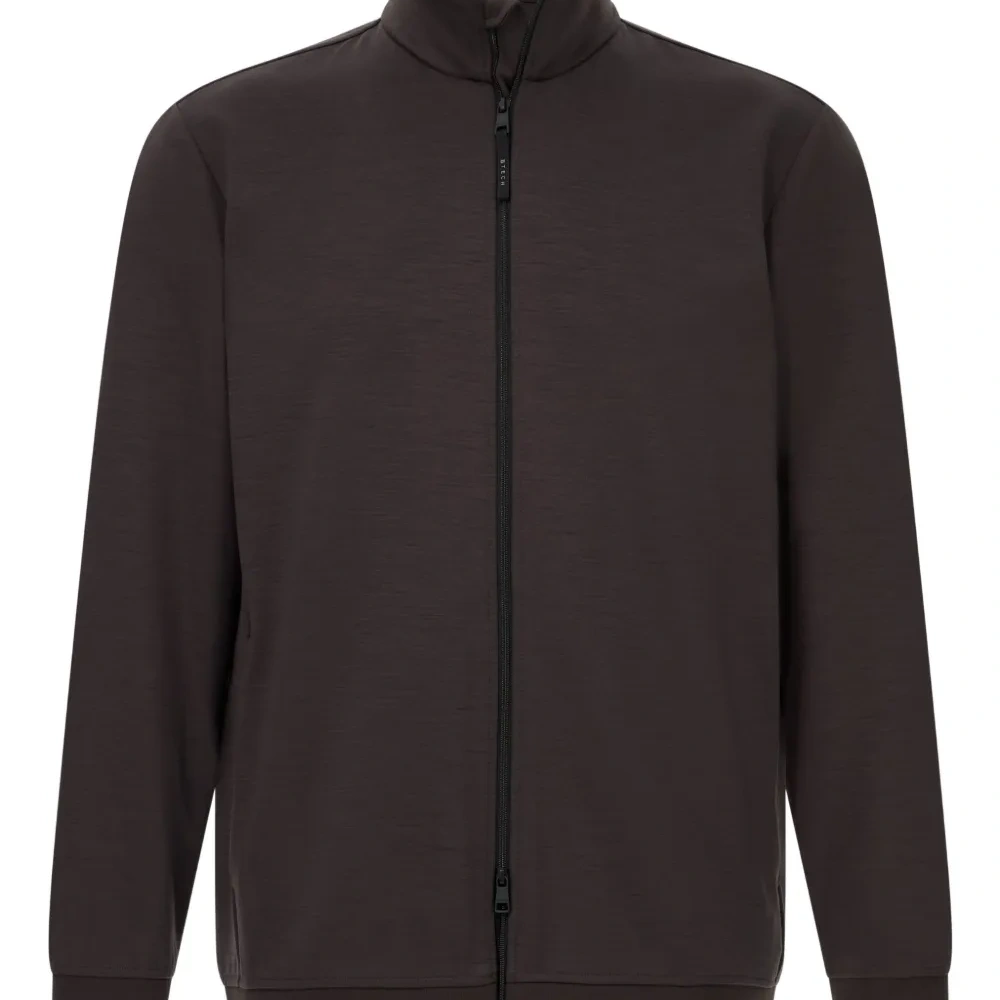 Толстовка на молнии с высоким воротником