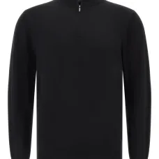 Шерстяной свитер с воротником на молнии