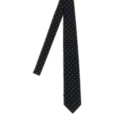 Жаккардовый галстук в горох