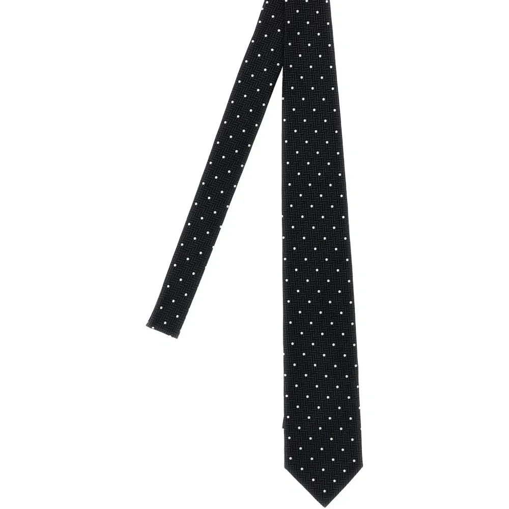 Жаккардовый галстук в горох