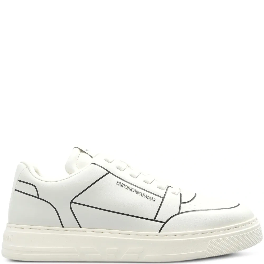 Кроссовки с контурным принтом