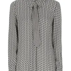 Рубашка с завязками и узором