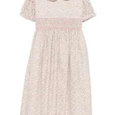 Платье с воротником «Питер Пэн» и ручной вышивкой (смокингом)