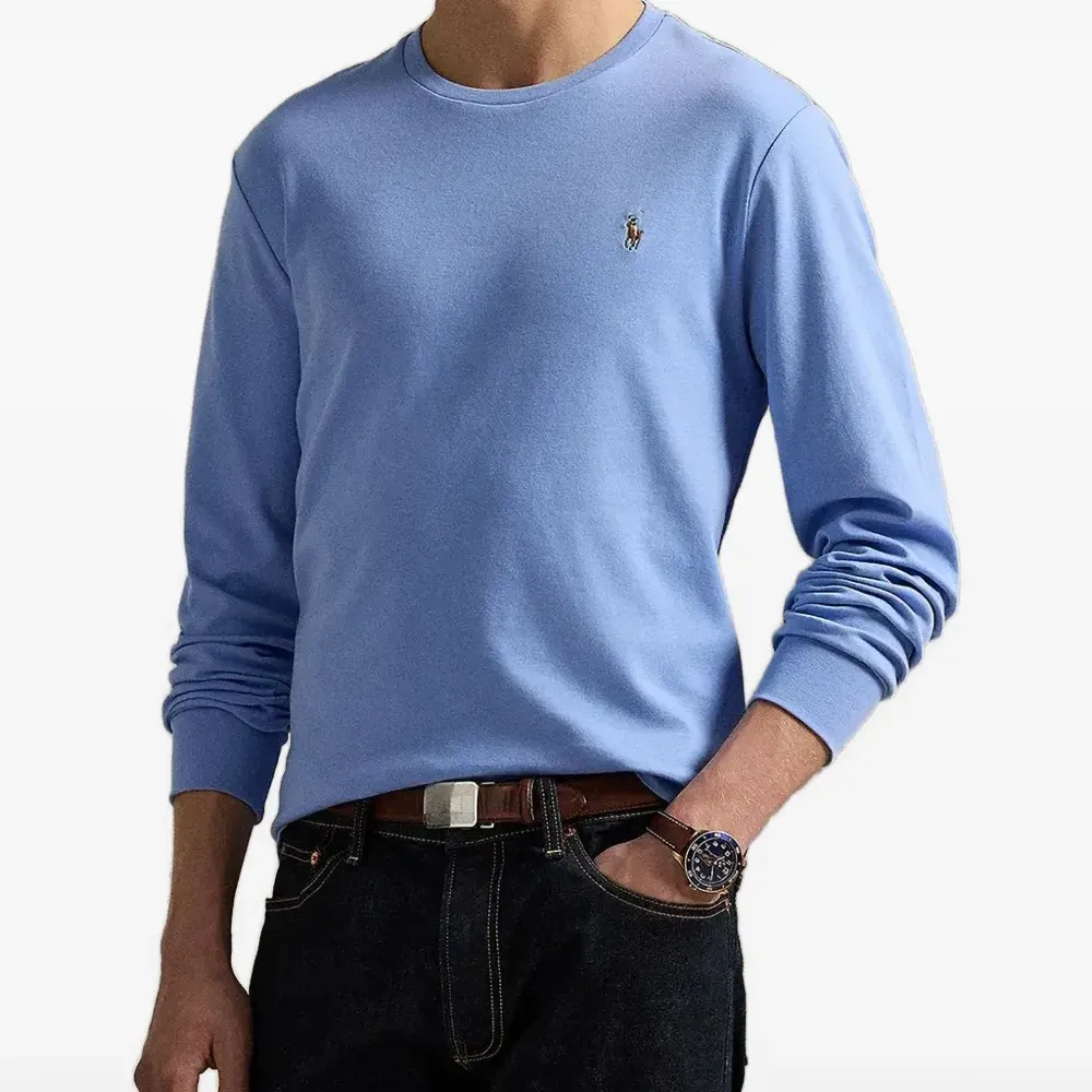 Футболка с длинными рукавами и вышитым логотипом