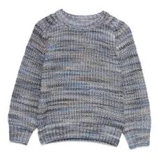 Вязаный джемпер в полоску с круглым вырезом Вязаный джемпер в полоску с круглым вырезом