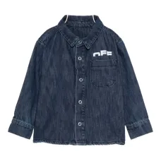 Джинсовая рубашка с логотипом