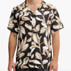 Рубашка с короткими рукавами и цветочным принтом Рубашка с короткими рукавами и цветочным принтом