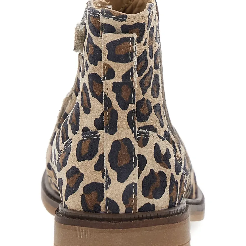 Ботинки на молнии с леопардовым принтом