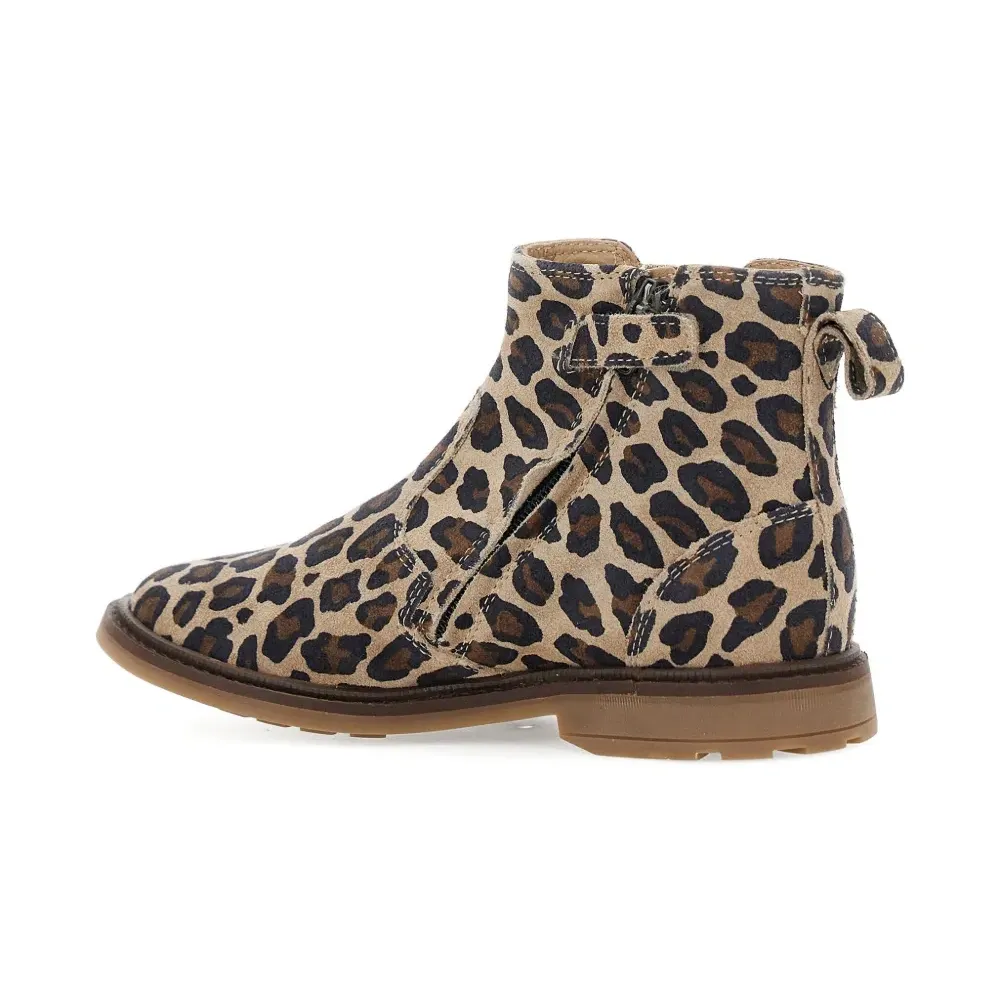 Ботинки на молнии с леопардовым принтом