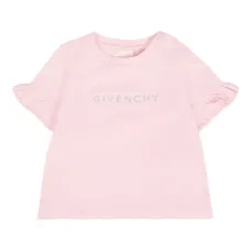 Футболка с рюшами и логотипом