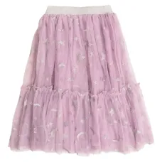 Юбка из тюля с воланами и принтом в виде звезд