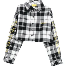 Клетчатая укороченная рубашка